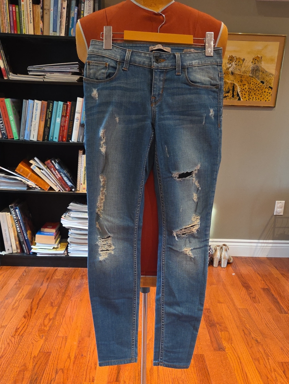 Guess Distressed Blue Skinny Jeans